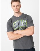 adidas Sportswear Tricou din bumbac Camo Script - Gri inchis
