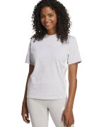 adidas Sportswear Tricou din bumbac cu decolteu la baza gatului - Alb/Gri deschis