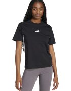 adidas Sportswear Tricou din bumbac cu decolteu la baza gatului - Negru stins