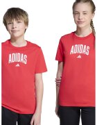 adidas Sportswear Tricou din bumbac cu decolteu la baza gatului si logo - Coral