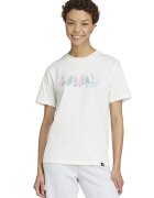 adidas Sportswear Tricou din bumbac cu decolteu la baza gatului si logo - Verde/Alb murdar