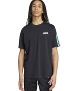 adidas Sportswear Tricou lejer cu imprimeu logo pe piept - Negru/Turcoaz