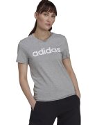 adidas Sportswear Tricou slim fit cu imprimeu logo Essentials - Gri melange