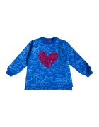 Agatha Ruiz de la Prada Bluza de trening cu decolteu la baza gatului si maneci lungi - Albastru