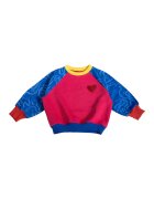 Agatha Ruiz de la Prada Bluza de trening cu decolteu la baza gatului si maneci lungi - Rosu/Albastru