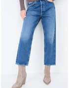 AGOLDE Blugi crop cu talie medie 90s - Albastru melange