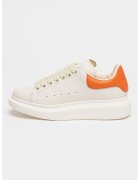 Alexander McQueen Pantofi sport wedge de piele - Portocaliu/Alb murdar