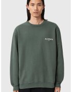 AllSaints Bluza de trening cu imprimeu logo Garnet - Alb/Verde inchis