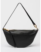 AllSaints Geanta de piele cu bareta de umar Luna - Negru