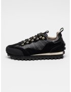 AllSaints Pantofi sport de piele intoarsa cu garnituri de piele - Negru