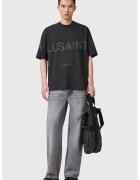AllSaints Tricou lejer cu imprimeu logo - Negru