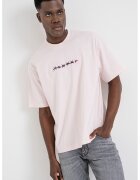 AllSaints Tricou lejer de bumbac Deterent - Negru/Roz pastel