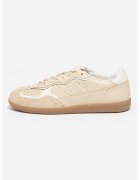 Alohas Pantofi sport low-cut de piele cu garnituri de piele intoarsa - Crem/Bej deschis