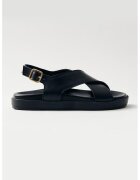 Alohas Sandale de piele cu barete incrucisate - Negru