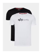 ALPHA INDUSTRIES Set 2 tricouri barbati - 303301583 - Bumbac - Alb - Alb
