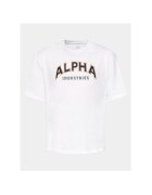 ALPHA INDUSTRIES Tricou barbati 146501 - Bumbac - XL INTL - Alb