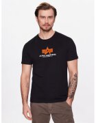 ALPHA INDUSTRIES Tricou barbati - 302285419 - Bumbac - Negru