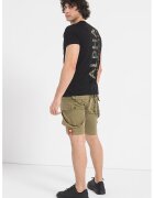 ALPHA INDUSTRIES Tricou de bumbac cu imprimeu logo - Negru
