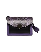 ANNA FELLINI Geanta dama piele - Arina - mov negru - 27x14x20 cm