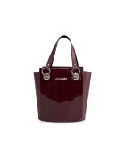 ANNA FELLINI Geanta dama piele - Elisabeth 8 - lac napa bordo - 25 x 14 x 27 cm