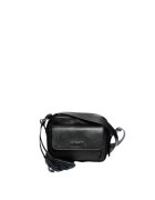 ANNA FELLINI Geanta dama piele - Lucy - negru - 22x10x17 cm