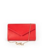 ANNA FELLINI Geanta dama piele - Plic One mic - rosu - 22x5x15 cm