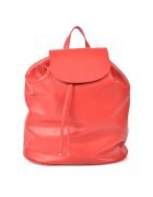 ANNA FELLINI Geanta dama piele - Rucsac 4 mare - rosu - 34x16x34 cm