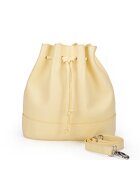 ANNA FELLINI Geanta dama piele - Saculet mic - crem - 30x12x30 cm