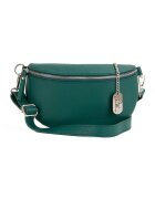 Anna Morellini Borseta din piele Berenice - Verde aquamarin