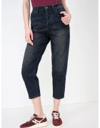 Armani Exchange Blugi crop cu talie inalta - Albastru ultramarin