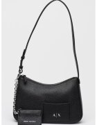 Armani Exchange Geanta de piele ecologica cu bareta de umar si portcart detasabil - Negru