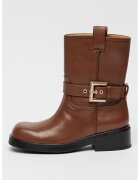 Armani Exchange Ghete cu toc masiv - Maro cognac