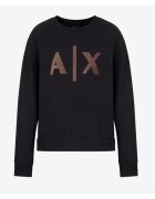 Armani Exchange Hanorac pentru Bumbac/Poliester - Negru - Negru