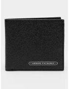 Armani Exchange Portofel din piele Saffiano - Negru