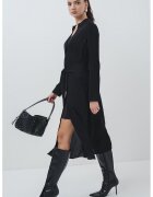Armani Exchange Rochie cu cordon si maneci lungi - Negru