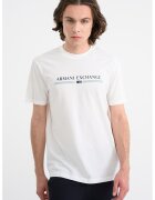Armani Exchange Tricou din bumbac cu imprimeu - Verde/Negru/Alb optic