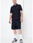 Armani Exchange Tricou polo cu benzi contrastante - Bleumarin