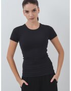 Armani Exchange Tricou slim-fit cu decolteu la baza gatului - Negru