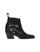 BADURA Botine dama piele naturala - slip-on - Negru