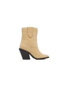 BADURA Cizme dama slip-on - bej - piele naturala - cauciucuri elastice