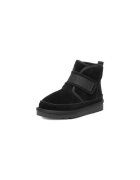 BADURA Cizme de zapada copii piele naturala - negru - rotund - cu arici - EO-HY669016S-2