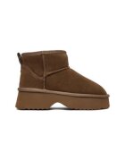 BADURA Ghete dama - EO-ANIKA-TS6302-01 - elastic - piele naturala - maro