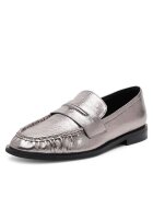 BADURA Mocasini dama argintiu - piele naturala - LILAC-SLT152SK