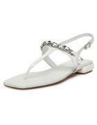 BADURA Sandale dama piele naturala - alb - 2.5 cm tocul