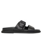 BADURA Slapi dama FLOWER-LT778-93 - piele naturala - negru