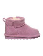 Bearpaw Ghete din piele intoarsa fara inchidere cu captuseala din amestec de lana - Roz fandango