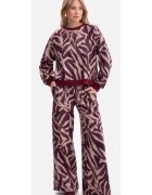 BeWear Pantaloni - B302 model 2 lejer - cu imprimeu - cu talie elastica - fara buzunare - lungi - drepti - material tricotat - placuti la atingere - Multicolor