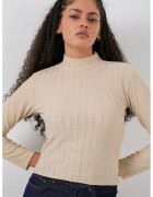 Big Dart Bluza dama - Bluza BDART cu dungi - maneca lunga - Maro - Jerseu -