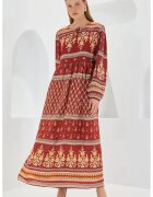 Big Dart Maxi - Femei - Rochie maxi cu model BDART si inchidere cu nod - Bej