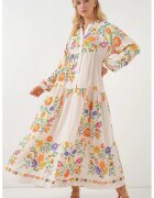 Big Dart Rochie Maxi - Decolteu in V - Portocaliu Stralucitor - Textil